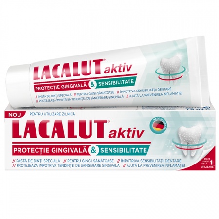 Pastă de dinți Aktiv Sensitivity, 75 ml, Lacalut