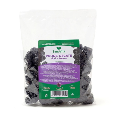 Prune uscate, 250 g, Șanovița
