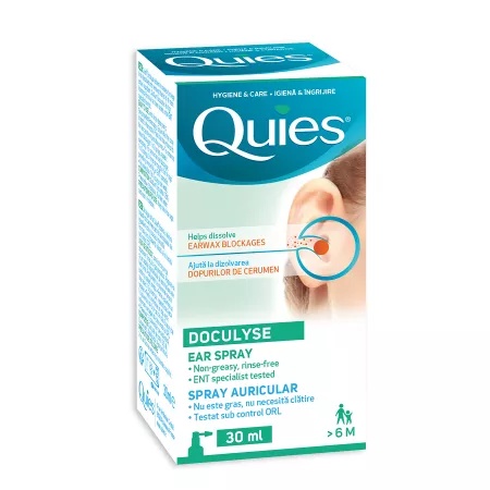 Quies Doculyse - Spray Auricular pentru Îngrijirea Urechilor | 30 ml