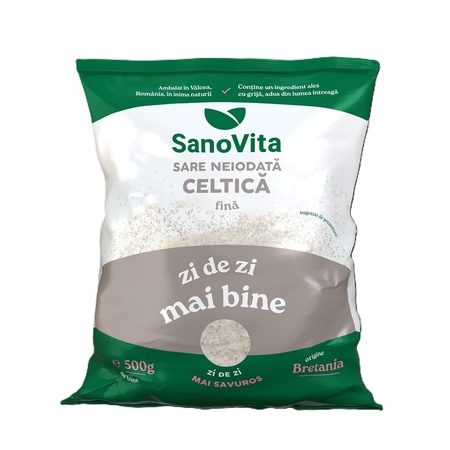 Sare fină neiodata Celtica, 500 g, Șanovița