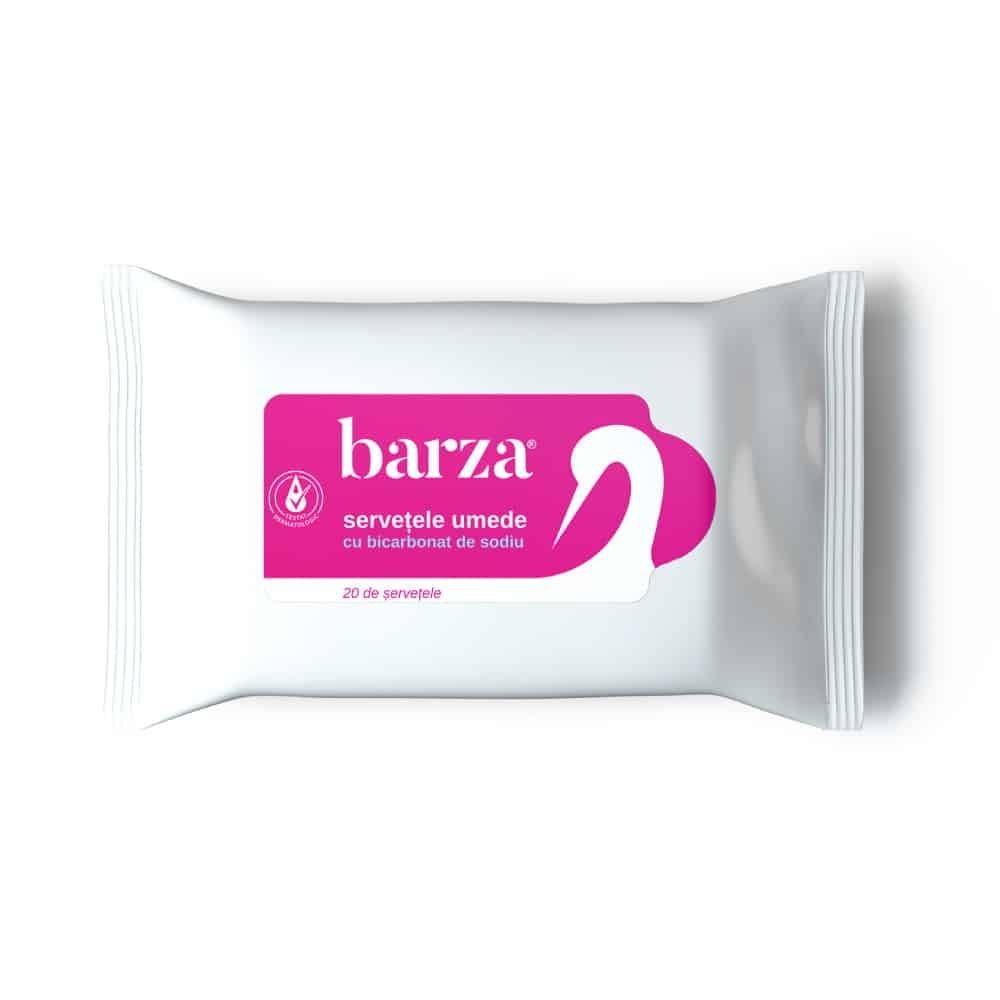 Servetele intime cu bicarbonat de sodiu, 20 bucati, barza