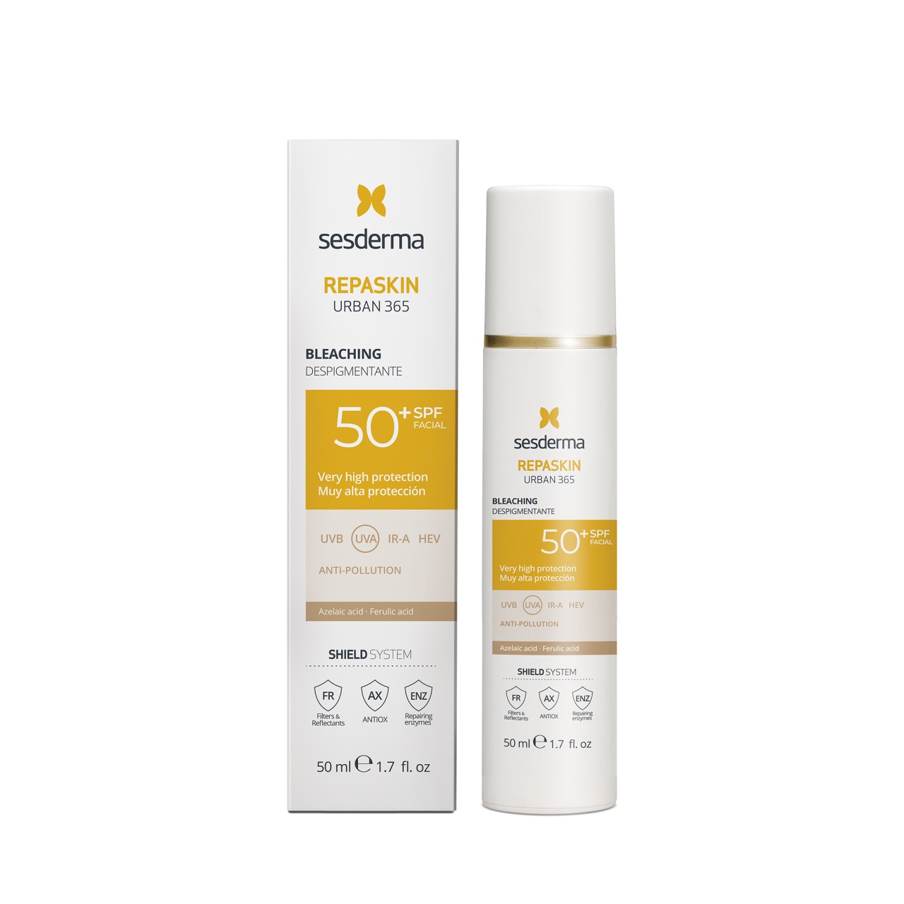 Sesderma Repaskin Urban 365 crema de fata SPF 50+ pentru pete pigmentare, 50 ml
