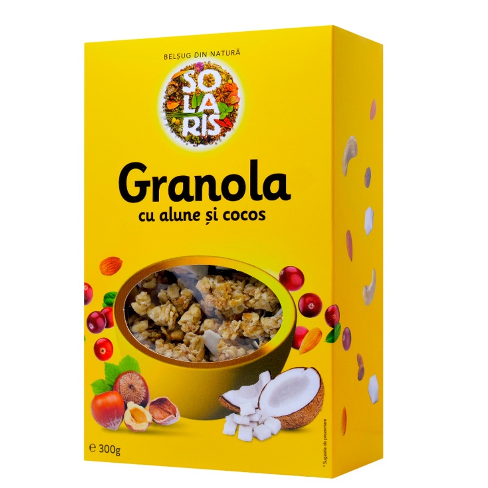 Solaris Granola cu Alune și Cocos, 300 g