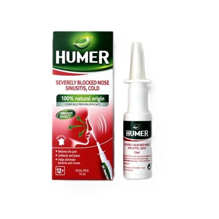 Humer Spray Nazal Sinuzită 15ml - Solutie Naturală pentru Nas Înfundat