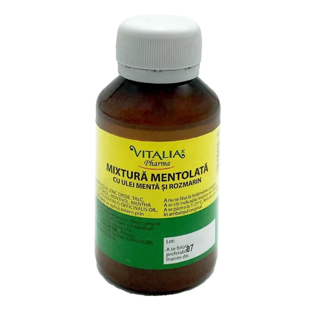 Vitalia Mixtură Mentolată cu Ulei de Mentă și Rozmarin, 100 g