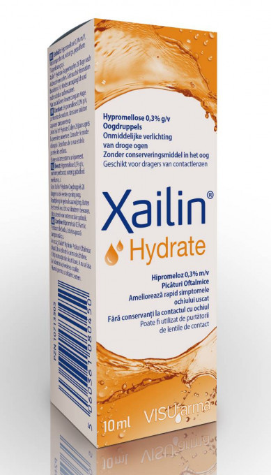 Xailin Hydrate picaturi oftalmice lubrifiante, 10 ml, Visufarma