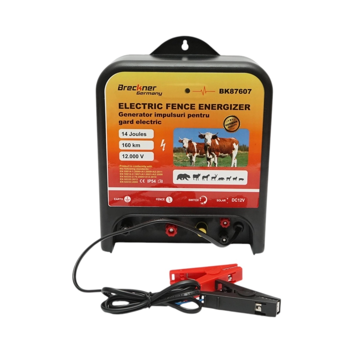 aparat de bărbierit electric Aparat generator impulsuri 12V, 14 Joule, 160km pentru gard electric Breckner Germany, BRECKNER GERMANY, BK87607