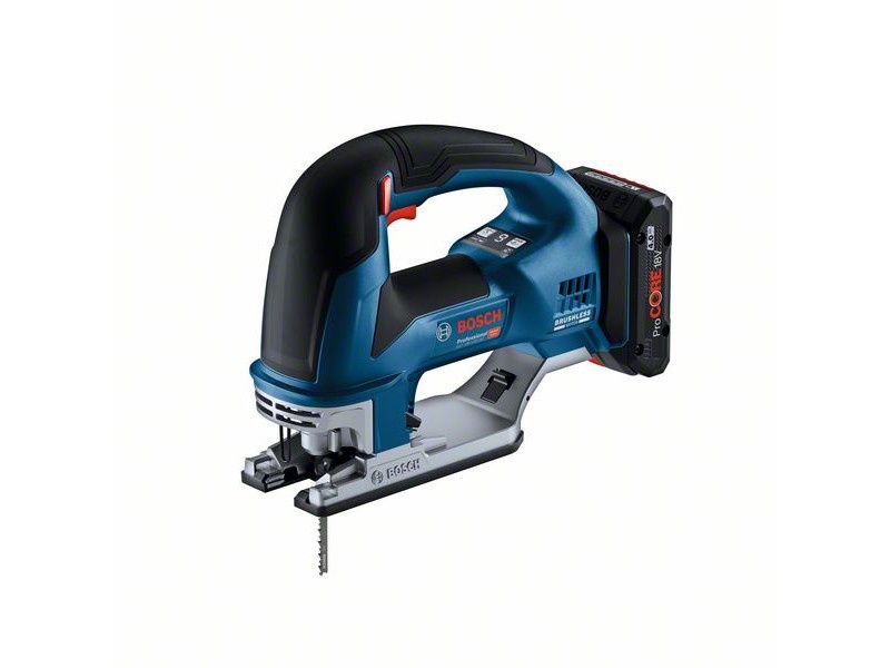 BOSCH ferăstrău de derulare fără fir GST 18V-155 BC cu mâner, în L-Boxx (2 baterii x 4.0 Ah + ulei rapid