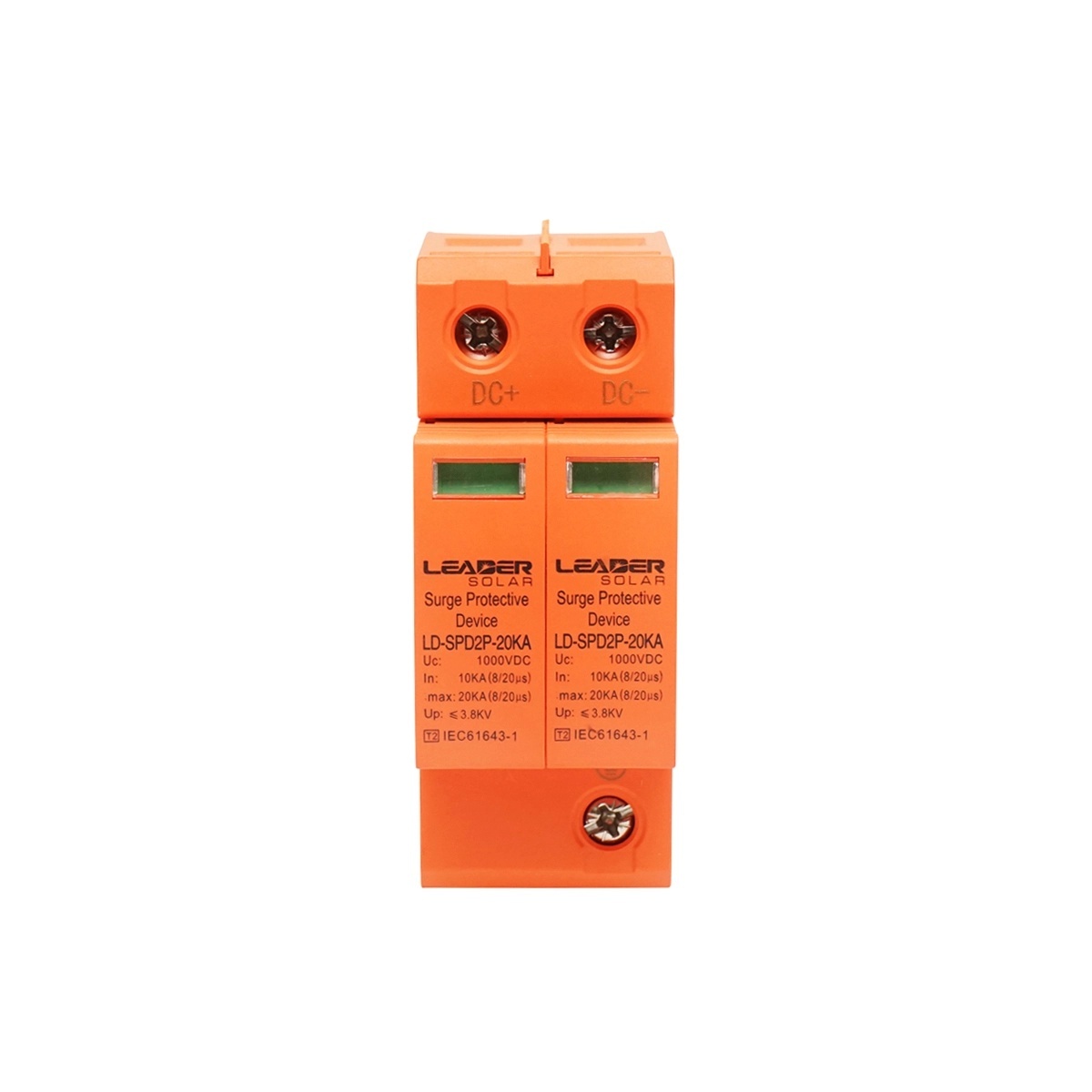 descarcator spd Descarcator la supratensiune cu semnalizare pentru sisteme fotovoltaice LD-SPD-2P-20kA-1000VDC Leader, Leader, DISHT36