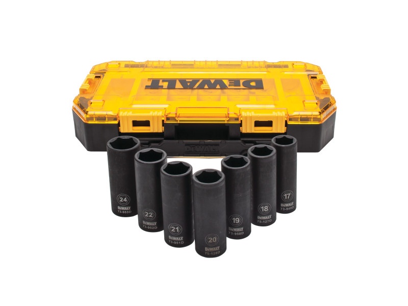 mașini în rate satu mare DEWALT Set de prize lungi pentru mașini 7 piese 1/2" (17-24 mm)