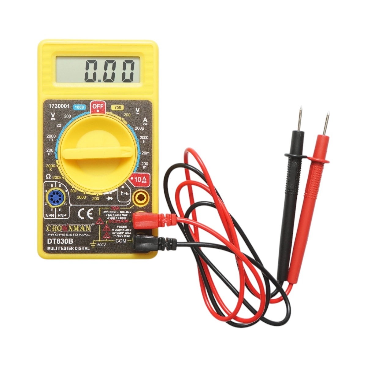 clampmetru ac/dc Multimetru digital universal, 6 functii masurare AC/DC 1000V 10A Crownman, CROWNMAN, DISUG40
