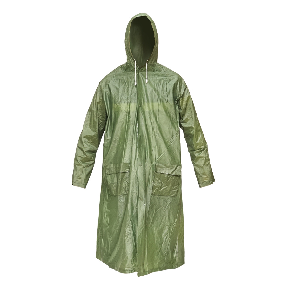 Pelerina cu gluga impermeabila XXXL din PVC, 2 buzunare, inchidere cu capse, verde inchis, Cod: BK77430, Germany