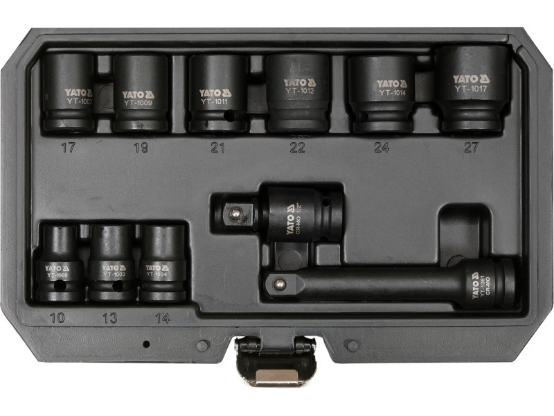mașini în rate satu mare YATO Set de prize pentru mașini 11 piese 1/2" 10-27 mm CrMo