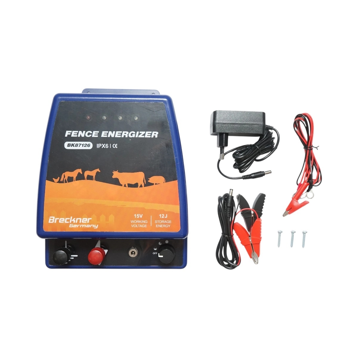 anvelope 135/80/12 Aparat generator de impulsuri 12 Joule, 12V/220V, 80 km pentru gard electric IPX6 Breckner Germany, BRECKNER GERMANY, BK87126