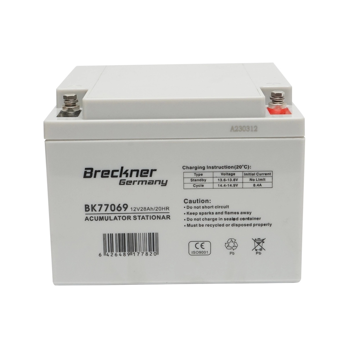 fluke 175 Baterie sistem solar cu gel 12V 28Ah 20HR 175x165x125mm FCD12-28 Breckner Germany, BRECKNER GERMANY, BK77069