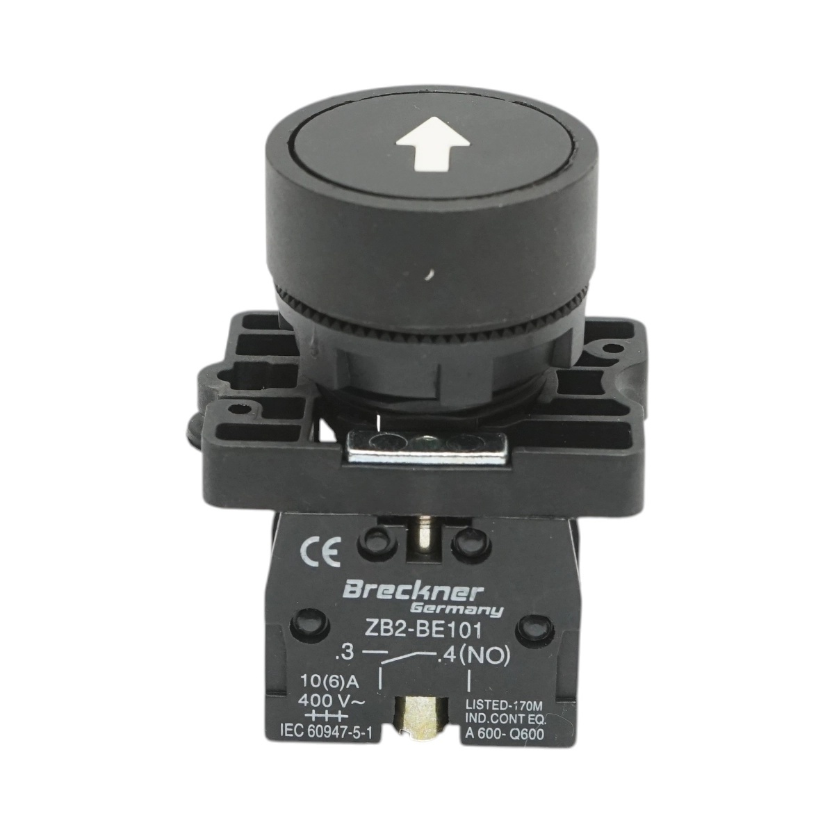 buton cu revenire Buton comanda cu revenire negru 1NO, 400V/10A LAY5 Breckner Germany, BRECKNER GERMANY, BK76475