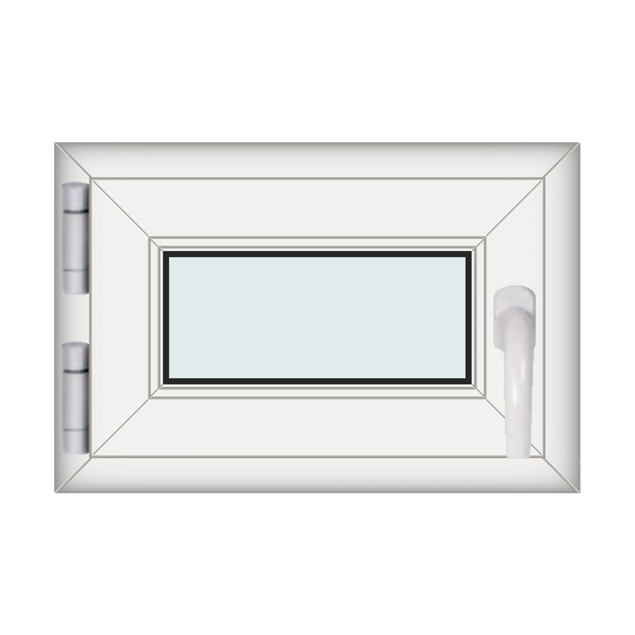 Fereastra 60x40cm, 1 canat, alb, stanga si rabatare, Klass, 7cm, 6 camere, 2 garnituri