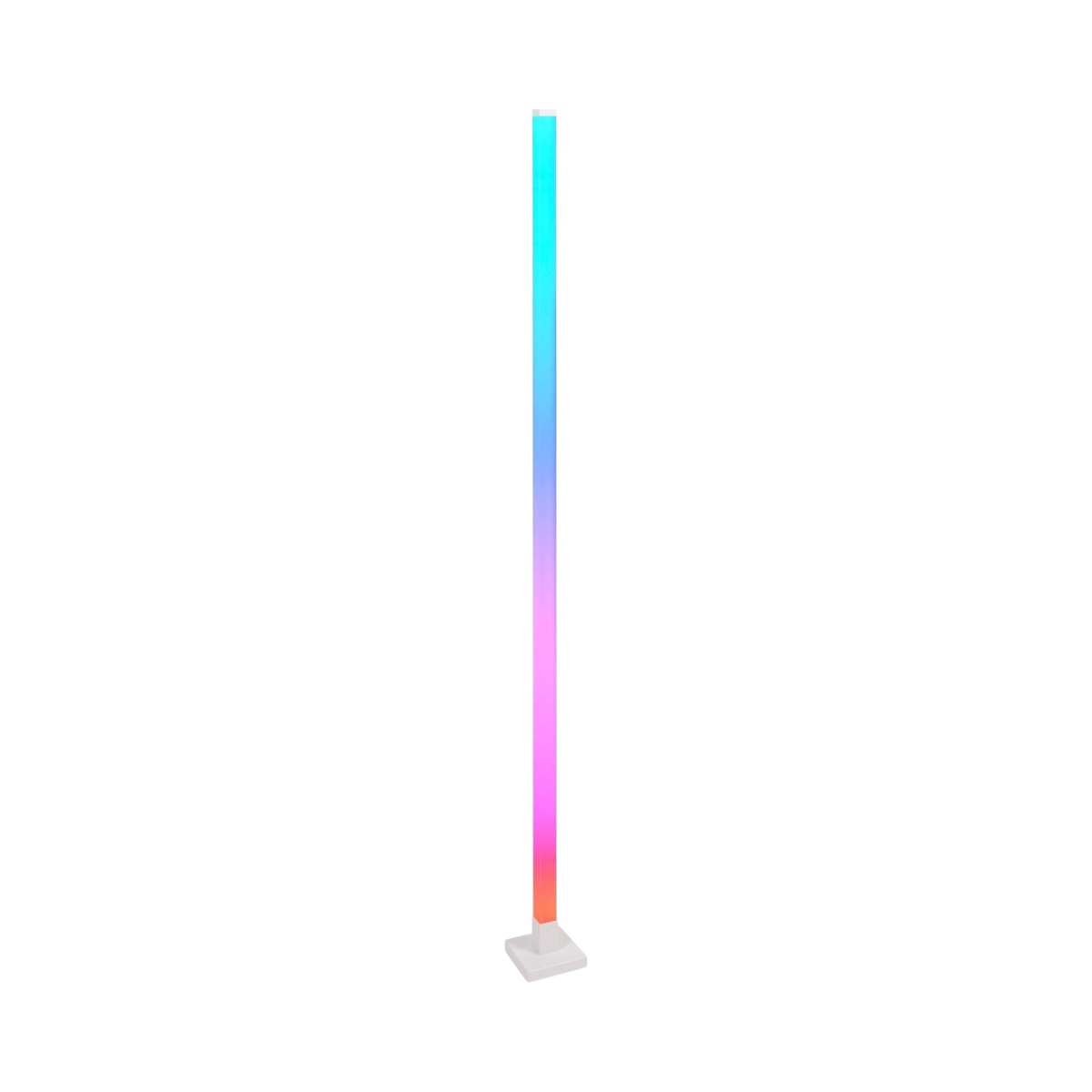 Lampa de podea decorativa LED RGB 4.8W dimabila 240lm, mod muzica cu telecomanda, 1500x125x125mm IP20, Cod: BK79818,