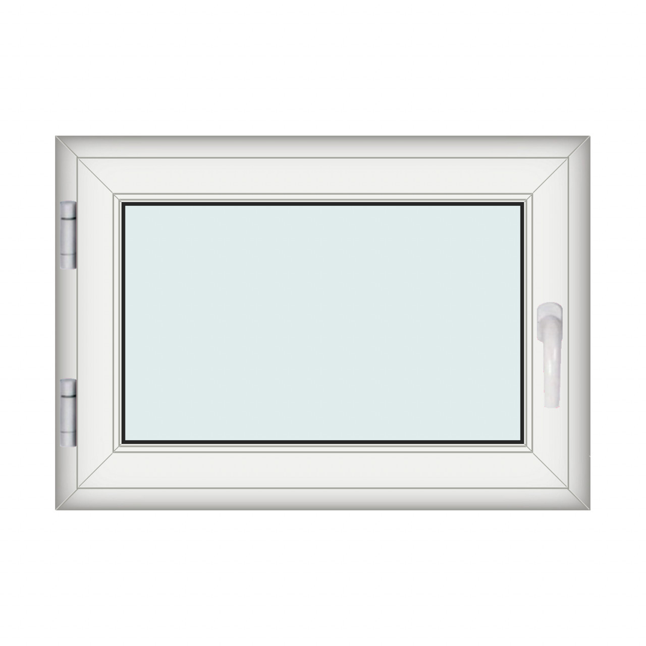 Fereastra 100x70cm, 1 canat, alb, stanga si rabatare, Klass, 7cm, 6 camere, 2 garnituri