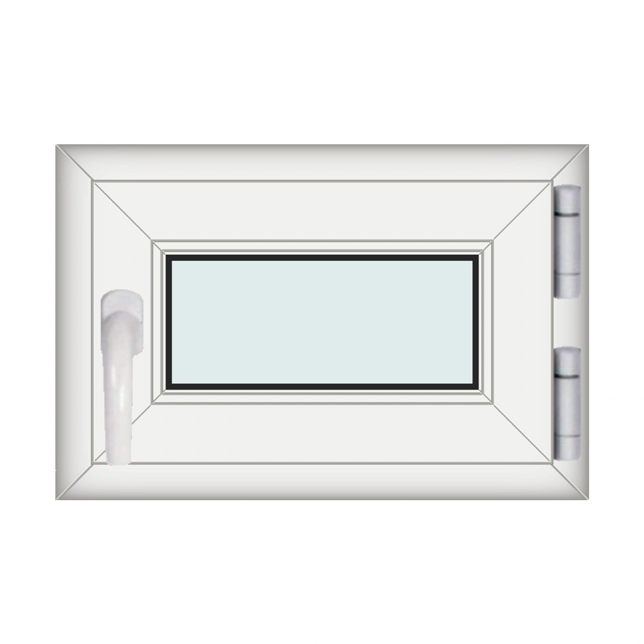 Fereastra 60x40cm, 1 canat, alb, dreapta si rabatare, Klass, 7cm, 6 camere, 2 garnituri