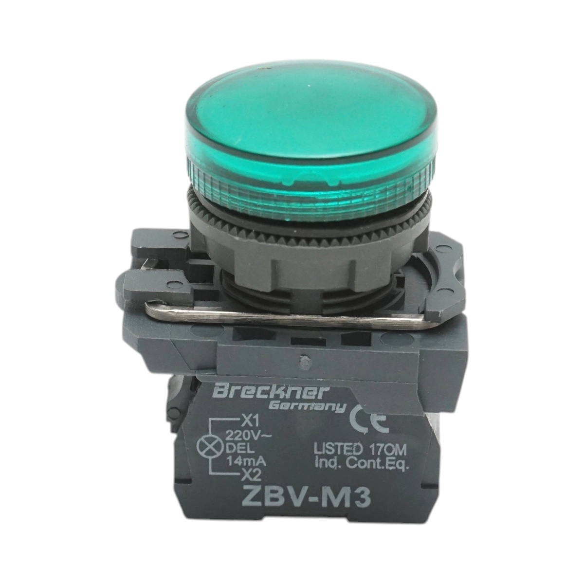 bloc masura monofazat Indicator semnalizare LED verde 220V, 14mA, TB5 Breckner Germany, BRECKNER GERMANY, BK76511