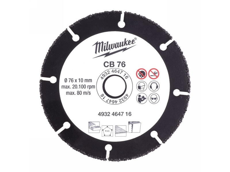 MILWAUKEE Disc de tăiere din carbură 76 x 1,0 x 10 mm segmentat
