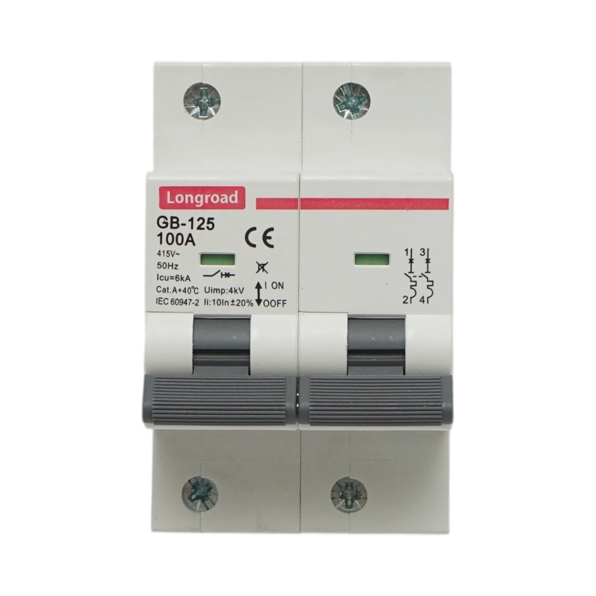 0 Siguranta automata intrerupator MCB 2P, 100A, 415VAC, 6kA Longroad, DISMX06