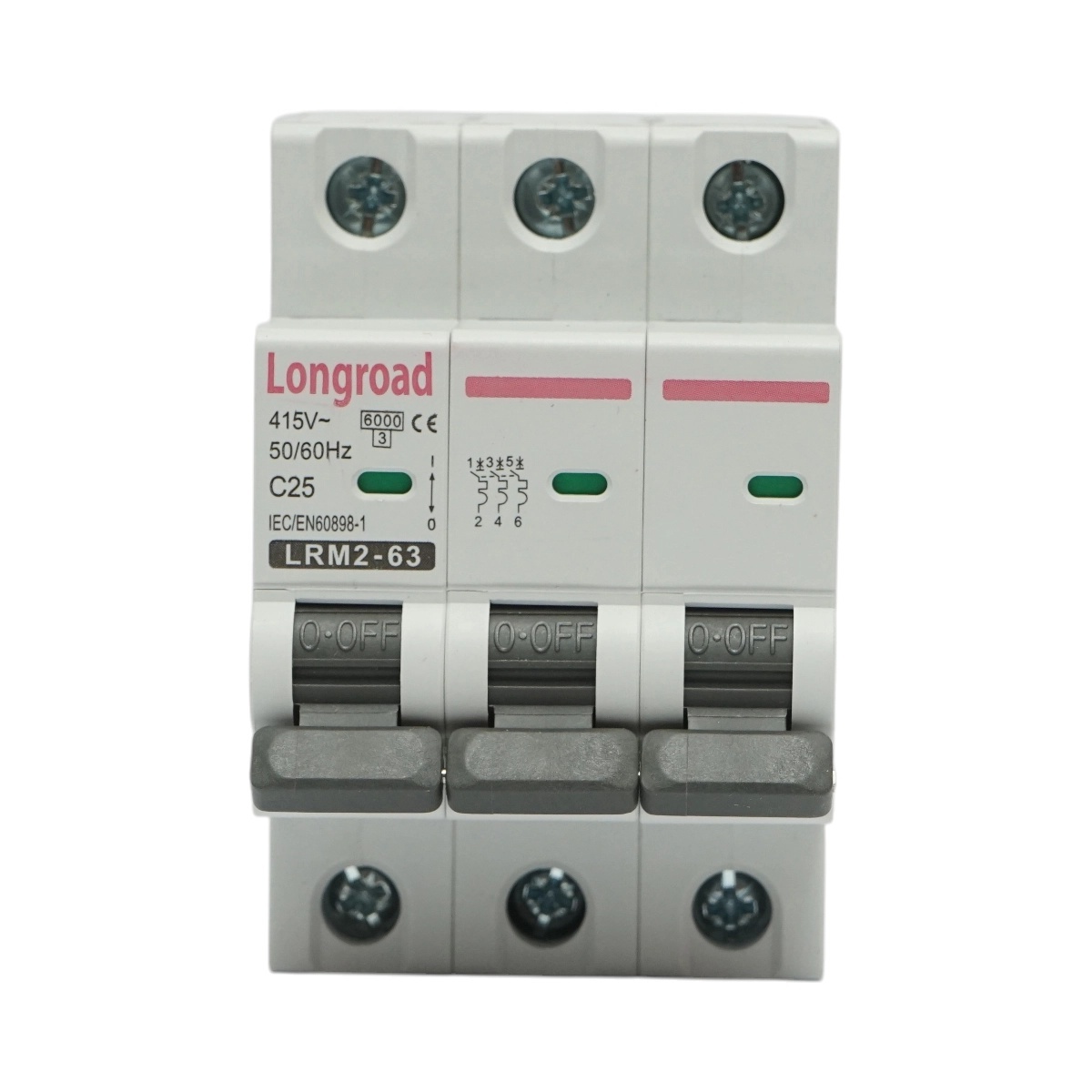 0 Siguranta automata intreruptor MCB 3P 25A 415VAC Longroad, DISMB42