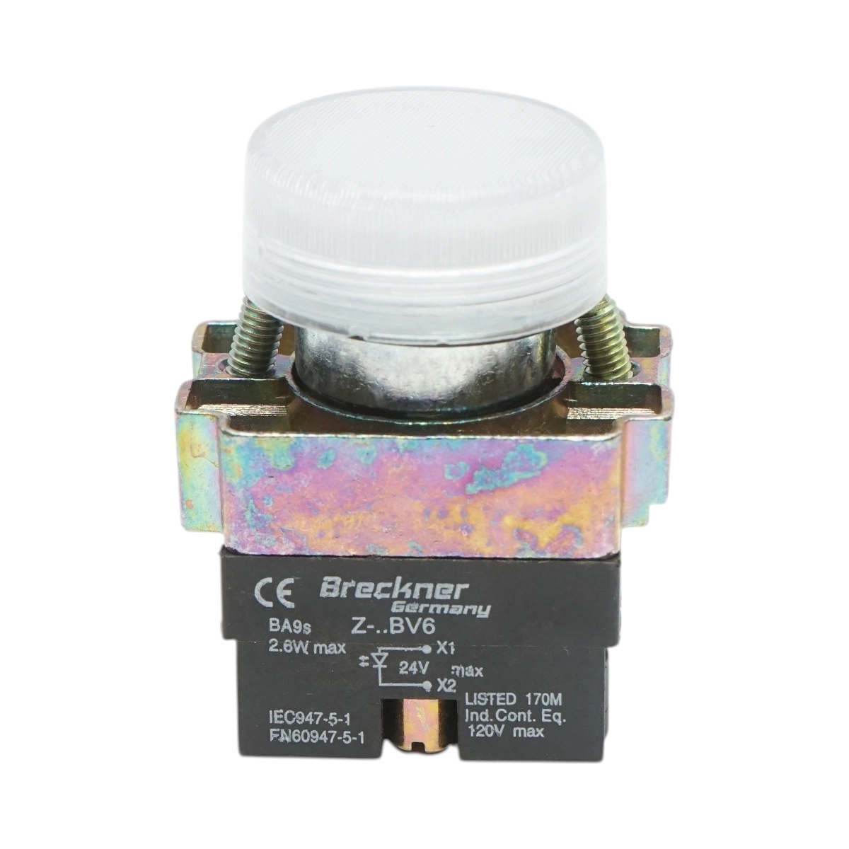 bloc masura monofazat Buton indicator LED alb 24V LAY5 Breckner Germany, BRECKNER GERMANY, BK76412