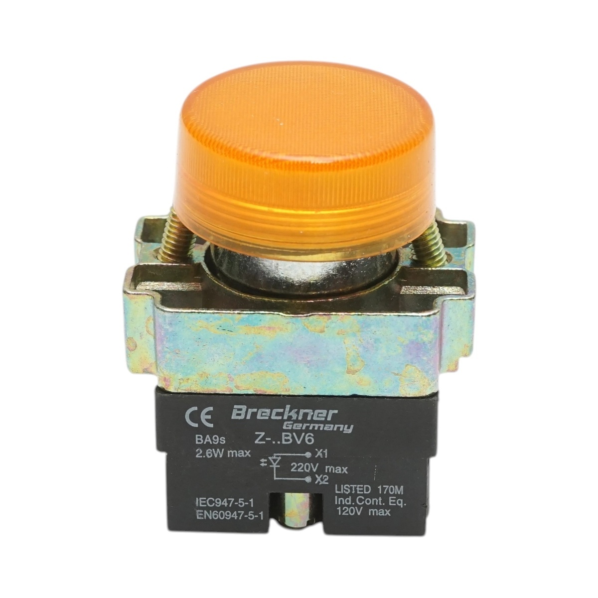 bloc masura monofazat Buton indicator LED galben 220V LAY5 Breckner Germany, BRECKNER GERMANY, BK76419