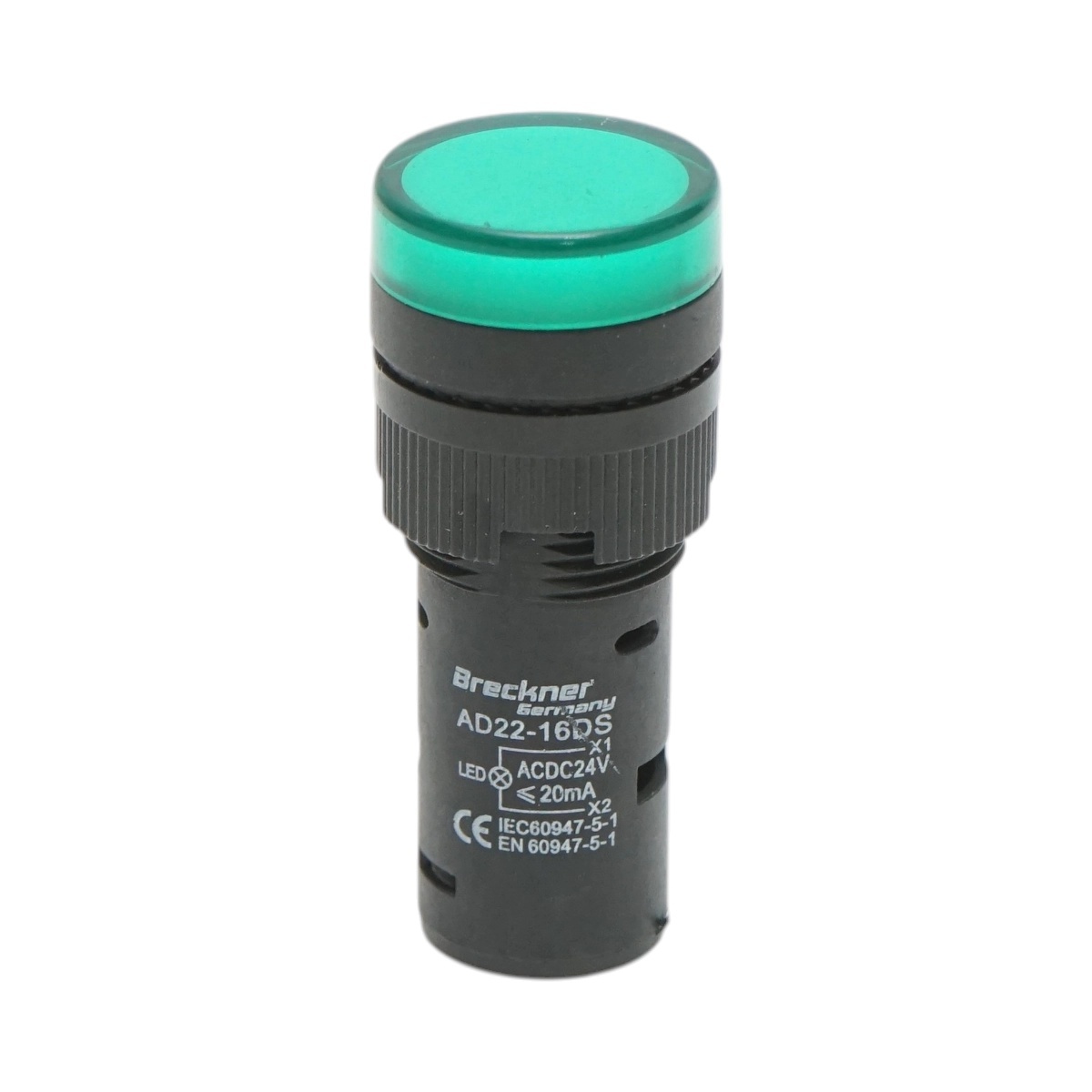 banda led 24v Indicator semnalizare LED verde 24V AC/DC 16mm Breckner Germany, BRECKNER GERMANY, BK76616