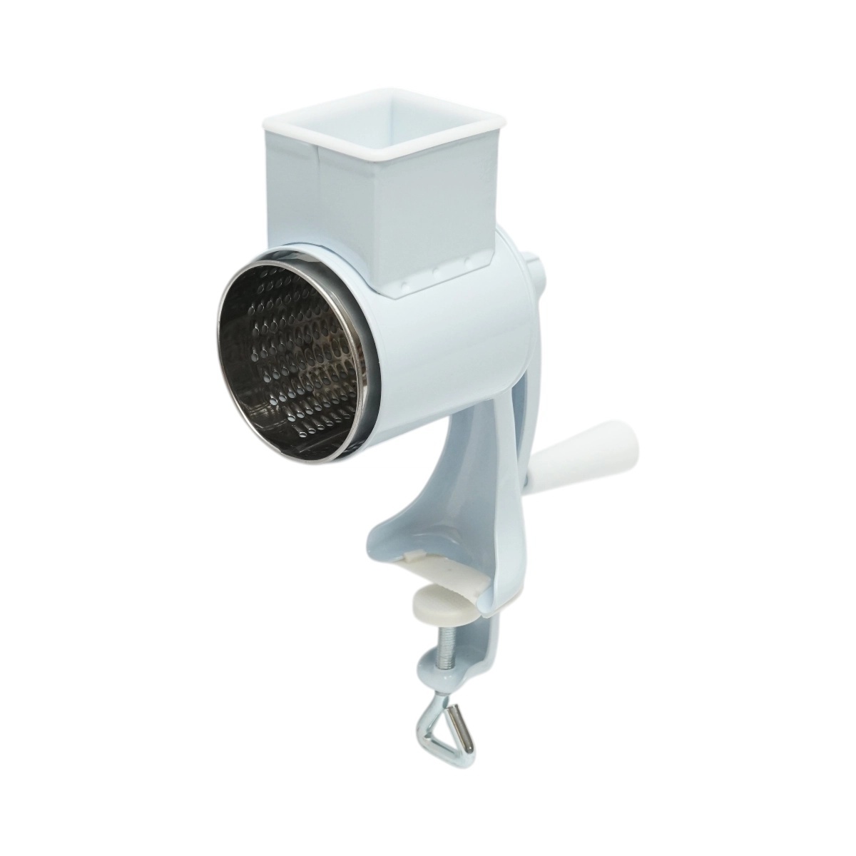 masina spart nuci Masina de macinat nuci manuala, tambur inox, corp metalic alb Berner BG-5, BK88811