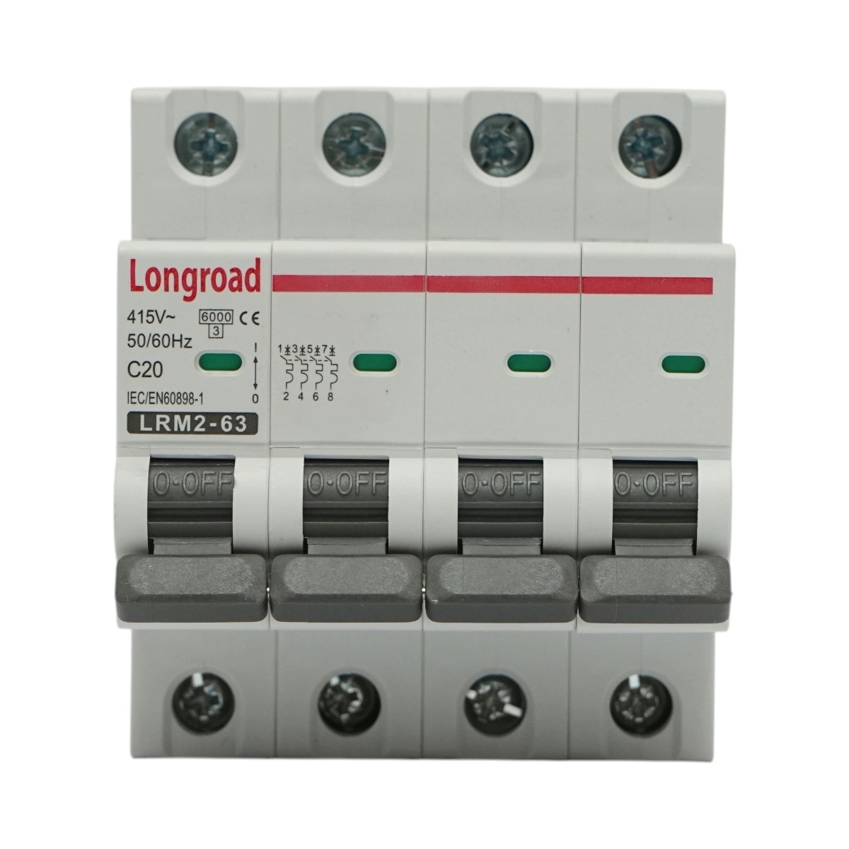 0 Siguranta automata intrerupator MCB 4P 20A 415VAC Longroad, BK77765