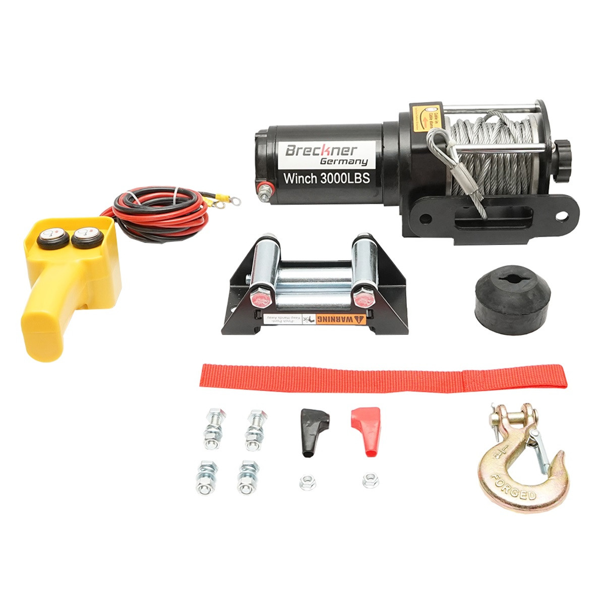 Troliu electric, cu telecomanda, 12V, 1,6T (3000lbs), lungime cablu 9.2m, Cod: BK81305 Echivalență: DISDK97, Breckner Germany