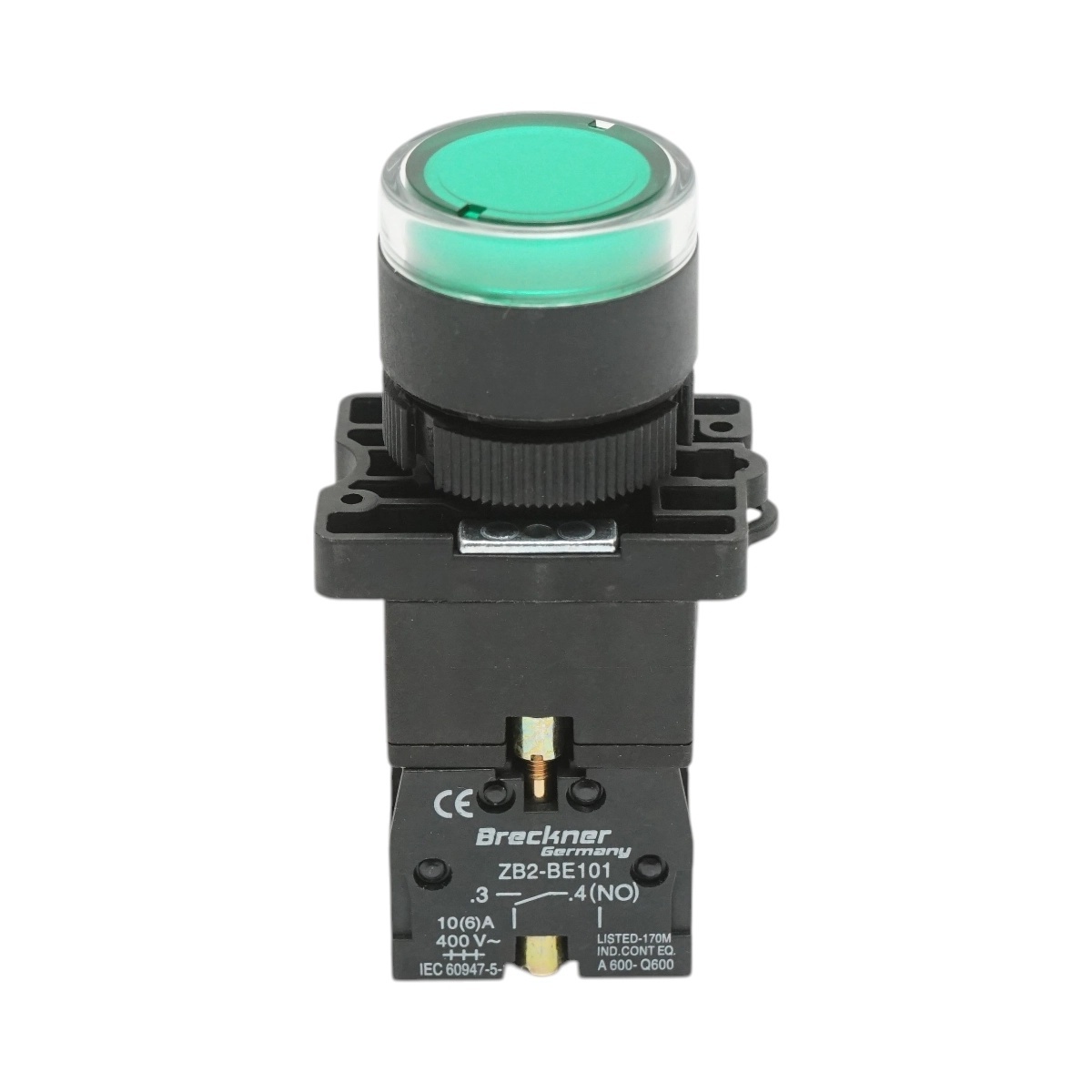 bloc masura monofazat Buton indicator LED verde cu rezistenta integrata 1NO, 24V LAY5 Breckner Germany, BRECKNER GERMANY, BK76462