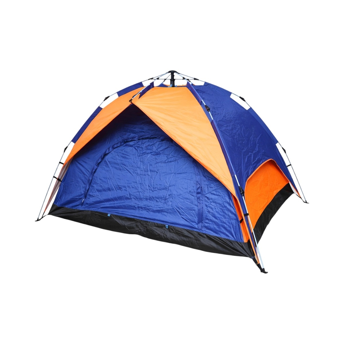 vertuo pop roja Cort camping 2 persoane albastru-portocaliu pliabil automat pop-up 2 intrari, impermeabil cu protectie UV si plasa anti-insecte 200x200x145cm,