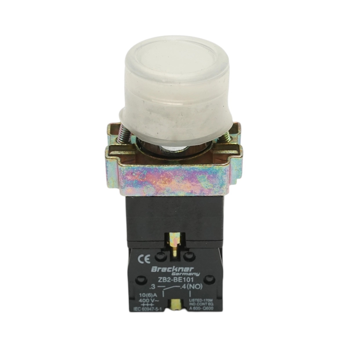 bloc masura monofazat Lampa semnalizare alba cu alimentare directa si protectie 1NO, 220V, IP65, LAY5 Breckner Germany, BRECKNER GERMANY, BK76423