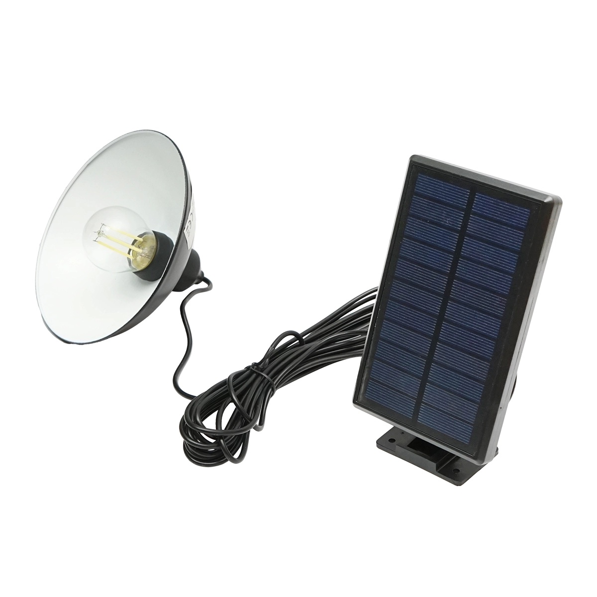Lampa solara LED 2W cu panou solar 1.5W/5.5V, baterie 3.7V/1.2 Ah si abajur IP54,Cod: BK69948, Brand: BRECKNER GERMANY