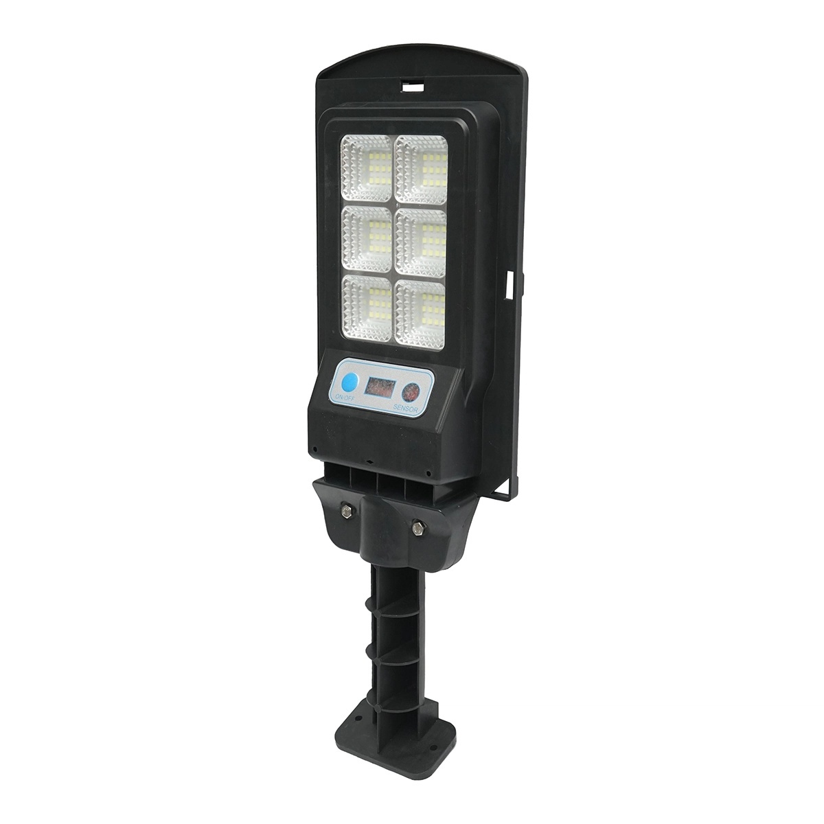 Lampa solara LED iluminat stradal 6500K cu panou solar 3W, baterie 18000mAh, telecomanda, prindere pe stalp IP67, Cod: BK79616, Brand: BRECKNER