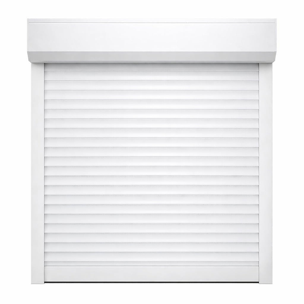 panouri solare Rulou Aluminiu 240x100cm – Alb RAL 9016, aplicată pe ramă, casetă rectangulară, lamelă 39mm, acționare manuală, acționare partea dreaptă |