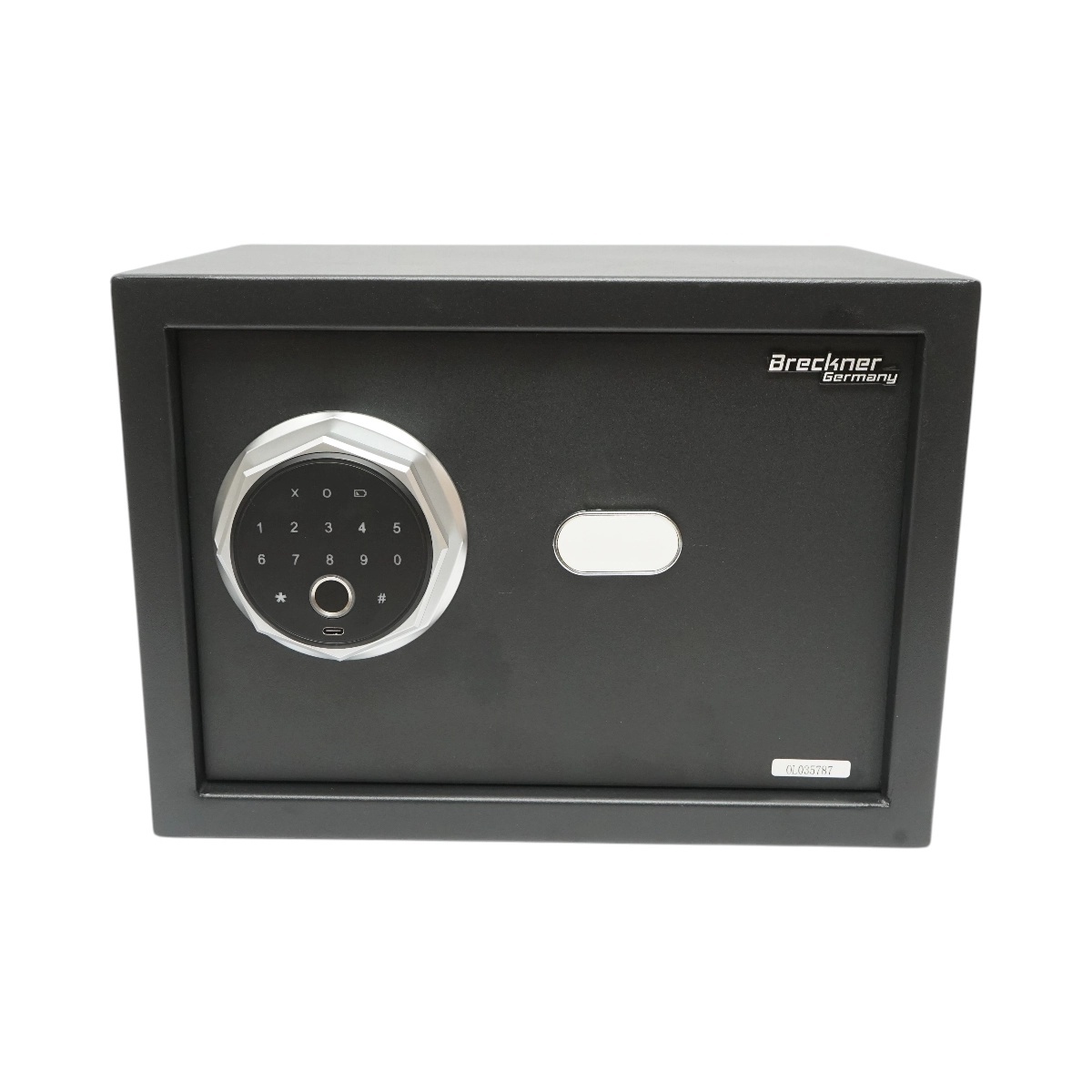 seif Seif mobila cu amprenta, alarma, inchidere electronica si 2 chei 350x250x250mm Breckner Germany, BRECKNER GERMANY, BK76276