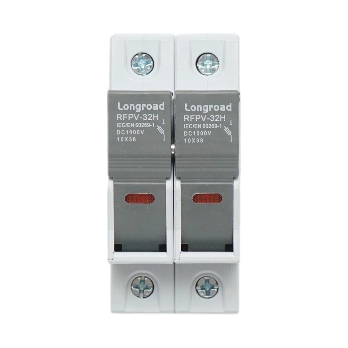 0 Suport soclu siguranta fuzibila DC fotovoltaic gPV 2P, 1000V, 32A 10x38 RFPV-32H Longroad, DISHT66