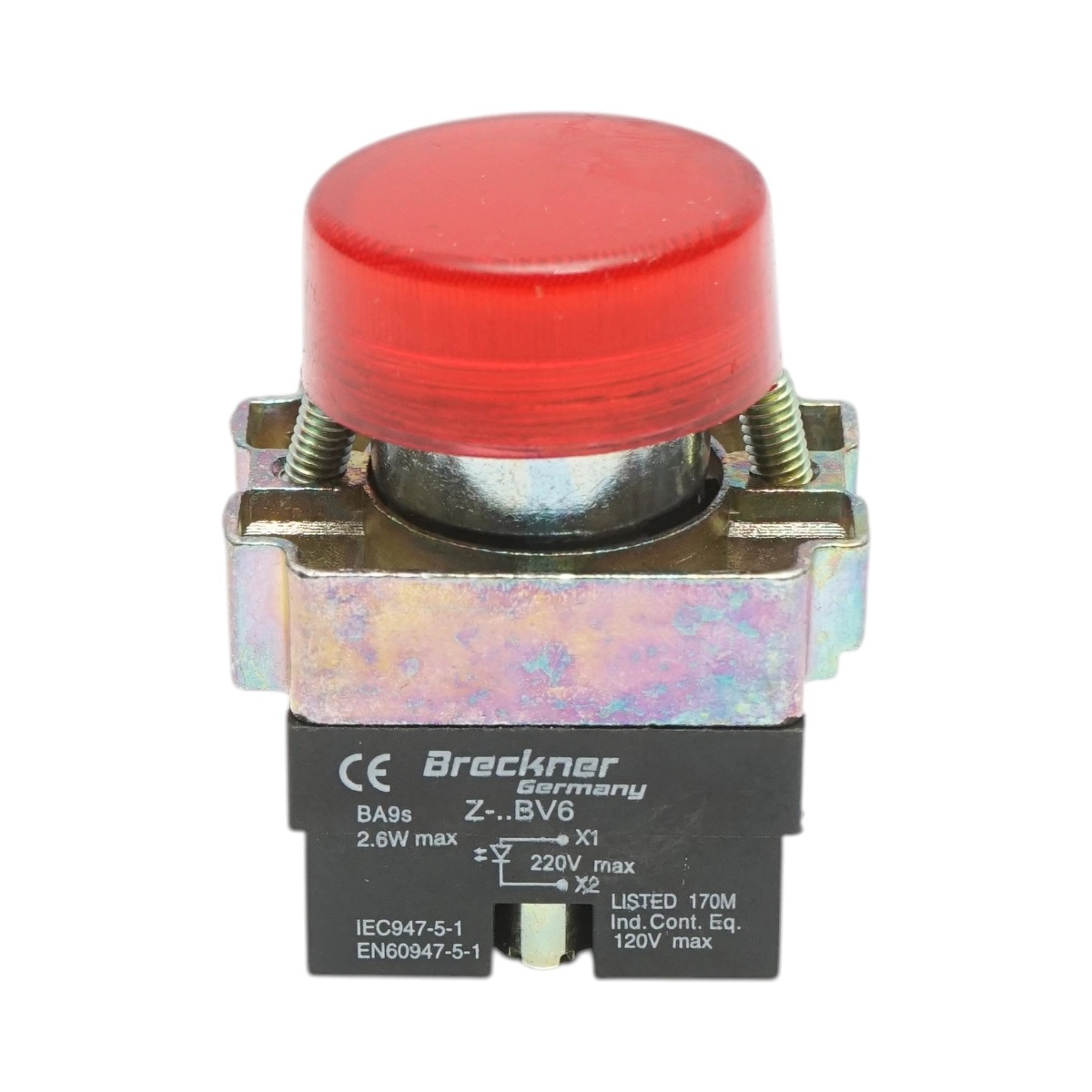 bloc masura monofazat Buton indicator LED rosu 220V LAY5 Breckner Germany, BRECKNER GERMANY, BK76417