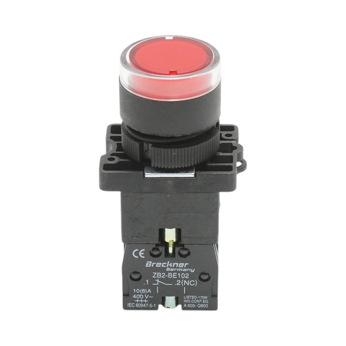 bloc masura monofazat Buton indicator LED rosu cu rezistenta integrata 1NC, 24V LAY5 Breckner Germany, BRECKNER GERMANY, BK76468