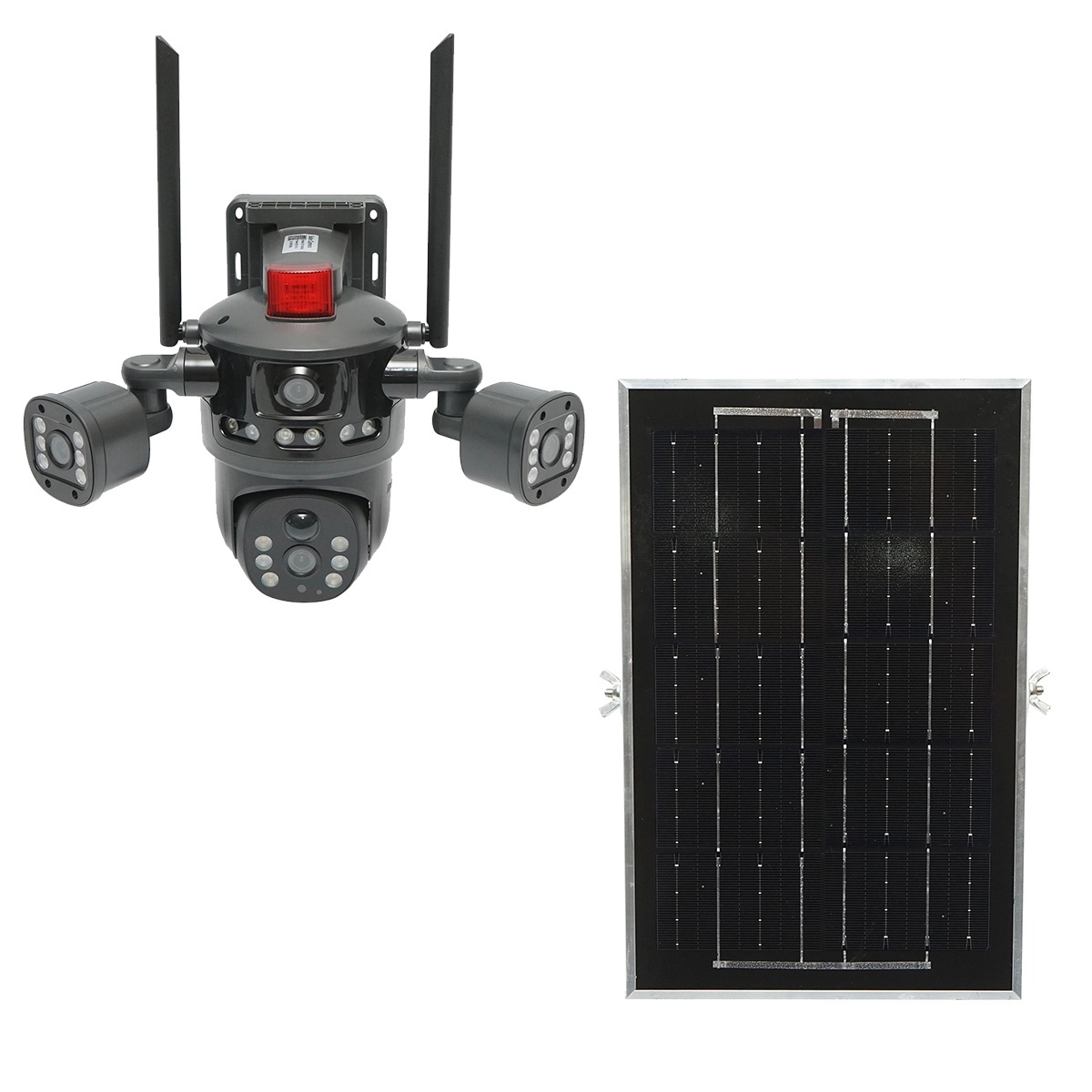 espressoare automate Camera supraveghere lentila duala Ai 4G, WIFI 2.4GHz cu panou solar 8W, rotativa 360 PTZ, detectie umana, infrarosu, alarma si aplicatie V380 Pro,