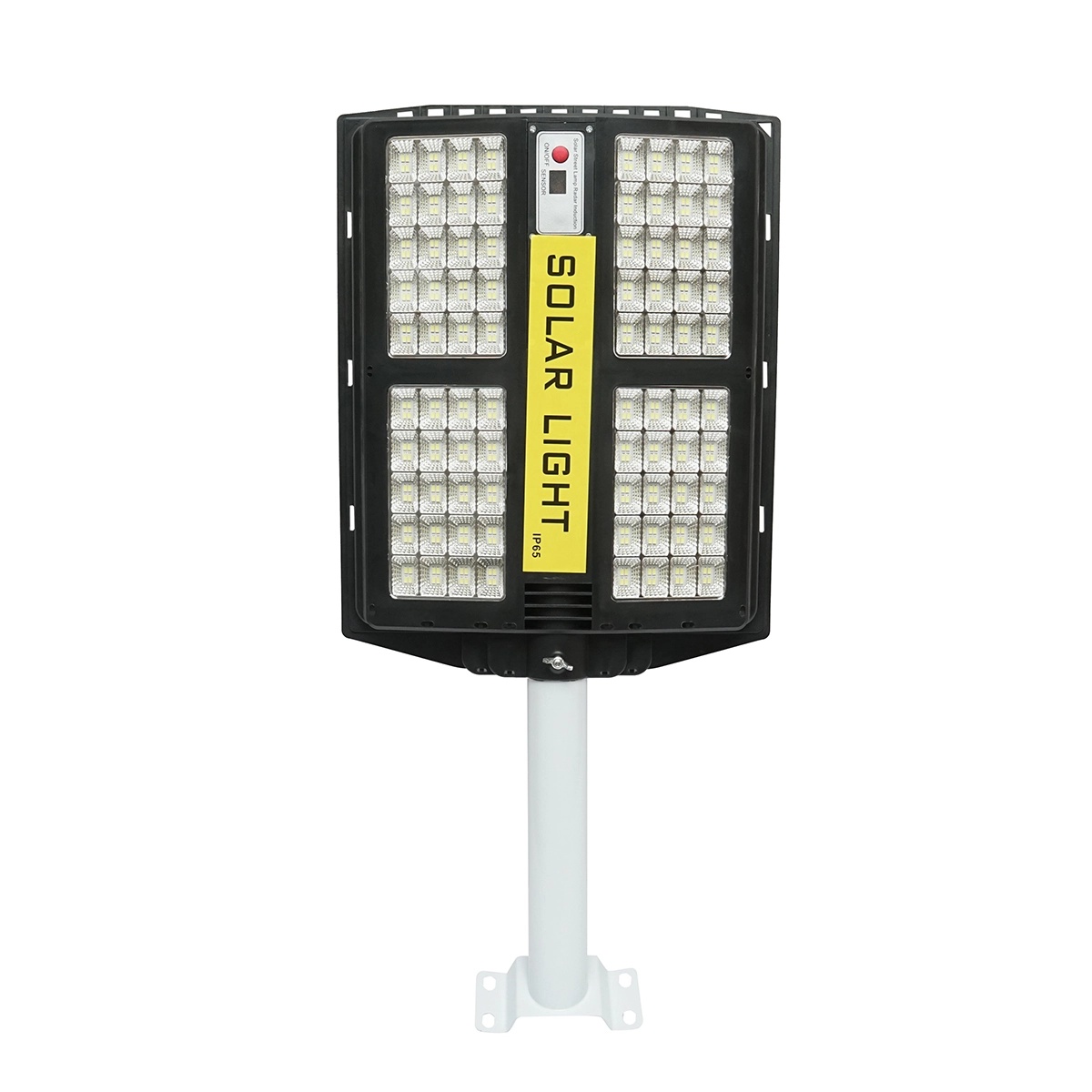 Lampa solara LED iluminat stradal 200W 6500K cu panou solar 15W, baterie 15000mAh, telecomanda, prindere pe stalp IP65, Cod: BK79614, Brand: BRECKNER