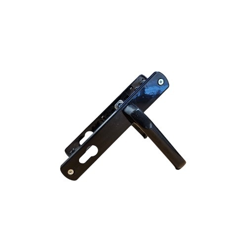 Maner usa, aluminiu, cu arc, latime sild 35mm, interax 85mm, negru, reversibil, tija si suruburi incluse, Glasspandoor