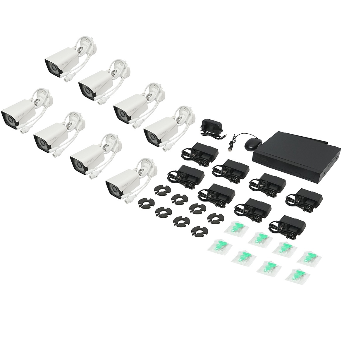 Sistem supraveghere 8 camere 3MP FHD, WIFI P2P, rotativa 360 PTZ cu senzor de miscare, alarma, night vision si aplicatie XMeye, Cod: DISTX78, Brand: