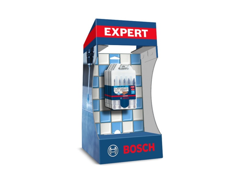 gresie baie BOSCH EXPERT HEX-9 Set de burghie pentru gresie 5 piese (6 buc) în vitrină pentru blat