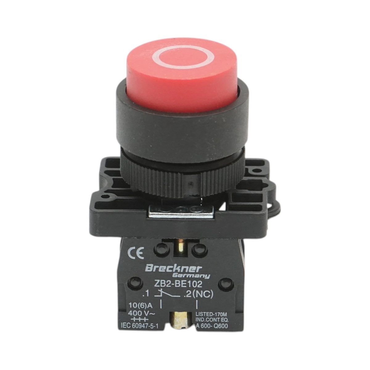 buton cu revenire Buton comanda convex STOP rosu cu revenire 1NC, 400V/10A LAY5 Breckner Germany, BRECKNER GERMANY, BK76478